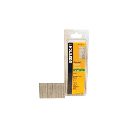 BOSTITCH Collated Finishing Nail, 2 in L, 16 ga, Coated, Round Head, Straight SB16-2.00-1M